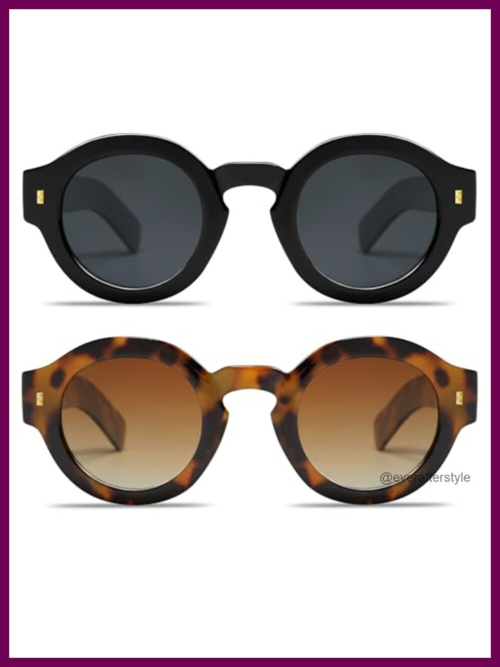 Vintage Round Polarized Sunglasses Retro Circle UV400 Unisex